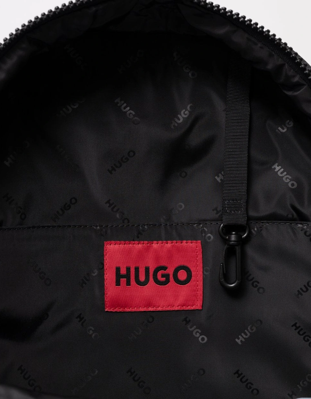 HUGO Ethon Backpack with Red Rubber Logo Label and Top Handle NOS