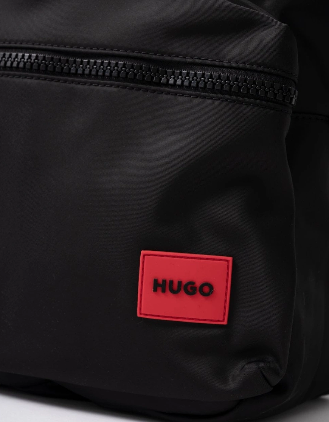 HUGO Ethon Backpack with Red Rubber Logo Label and Top Handle NOS