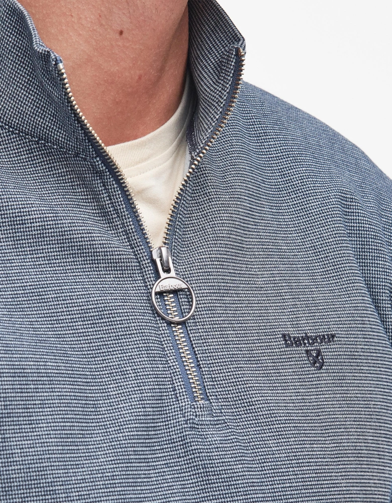 Houndwood Mens Tailored Half Zip Sweatshirt