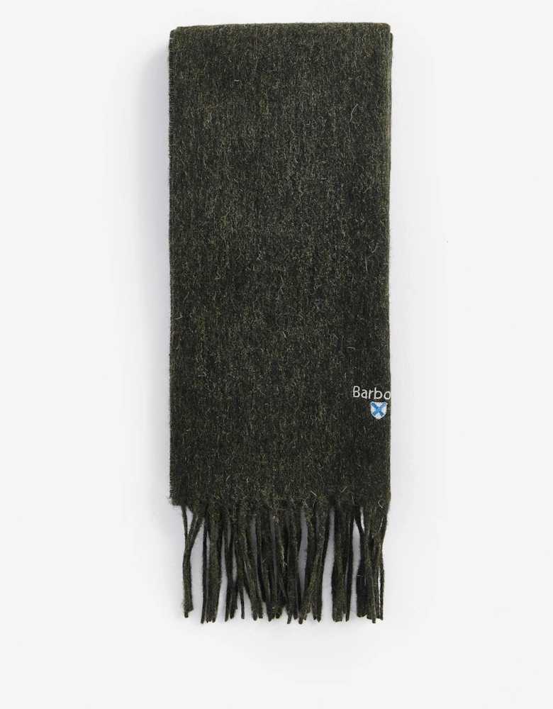 Unisex Plain Lambswool Scarf - Seaweed