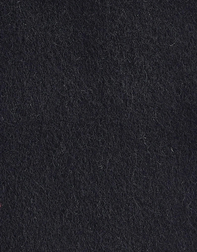 Unisex Plain Lambswool Scarf - Black