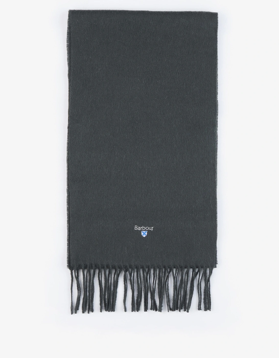 Unisex Plain Lambswool Scarf - Forest Green