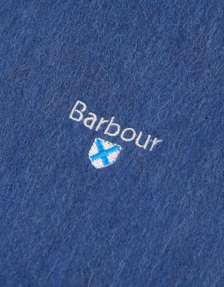 Unisex Plain Lambswool Scarf - True Navy