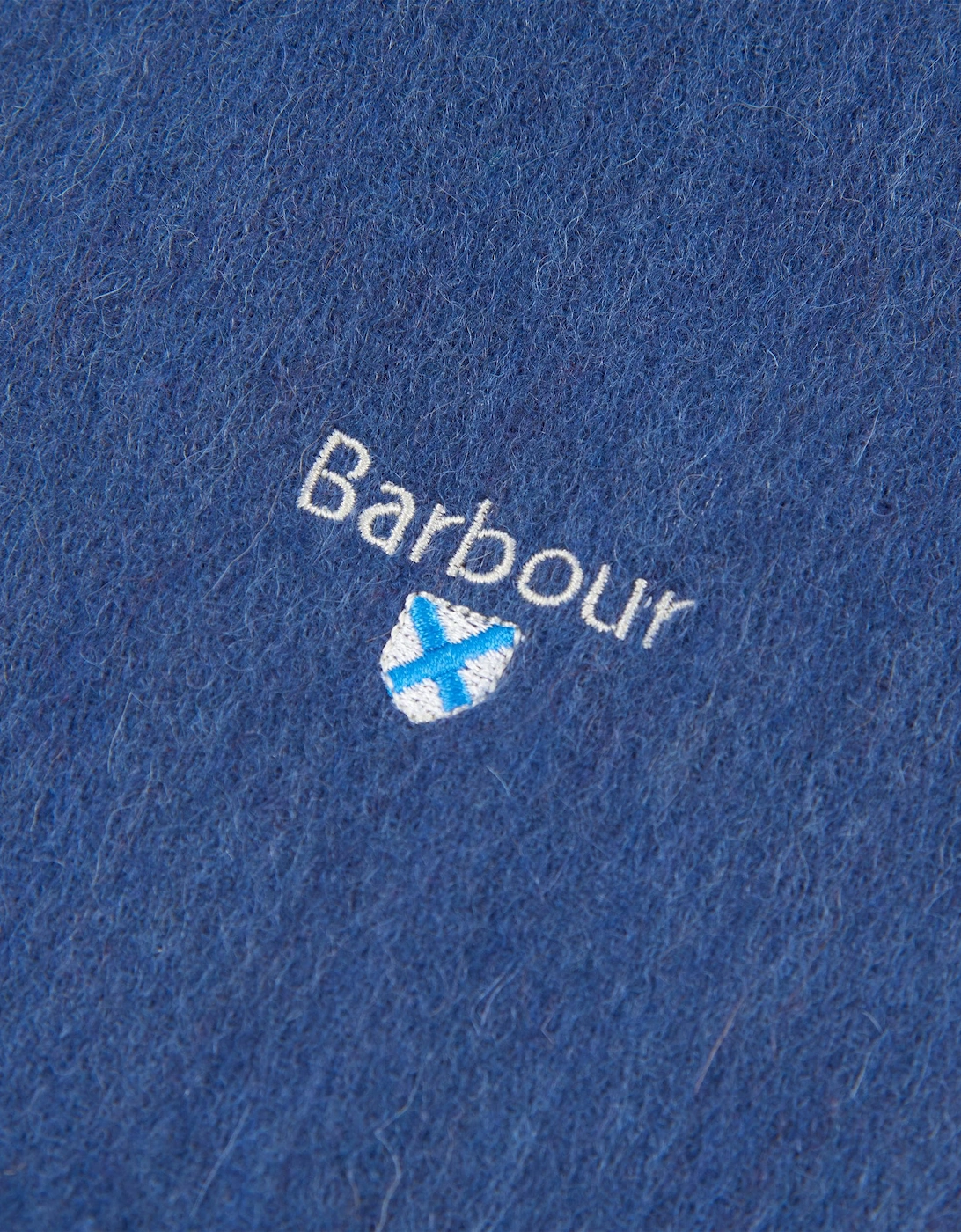 Unisex Plain Lambswool Scarf - True Navy