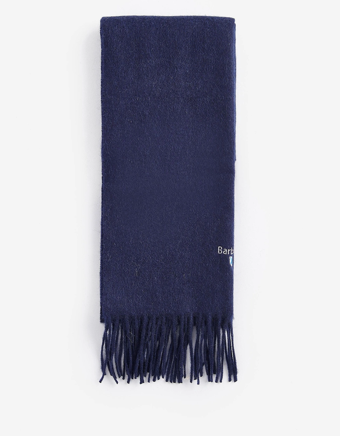 Unisex Plain Lambswool Scarf - Navy
