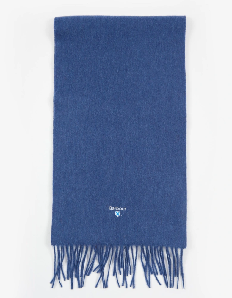 Unisex Plain Lambswool Scarf - True Navy