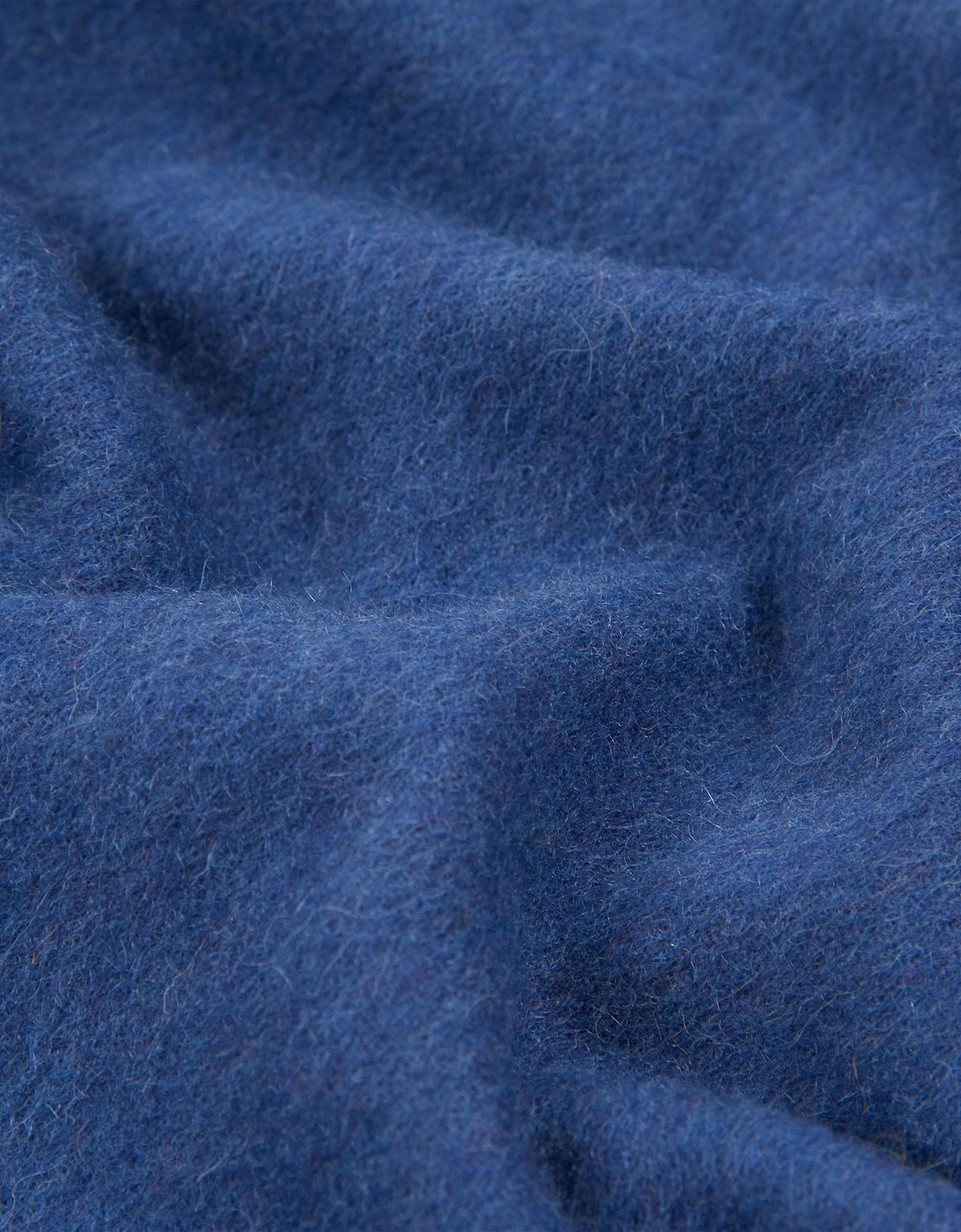 Unisex Plain Lambswool Scarf - True Navy