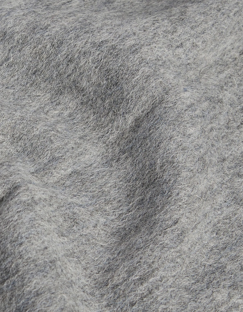 Unisex Plain Lambswool Scarf - Light Grey Marl