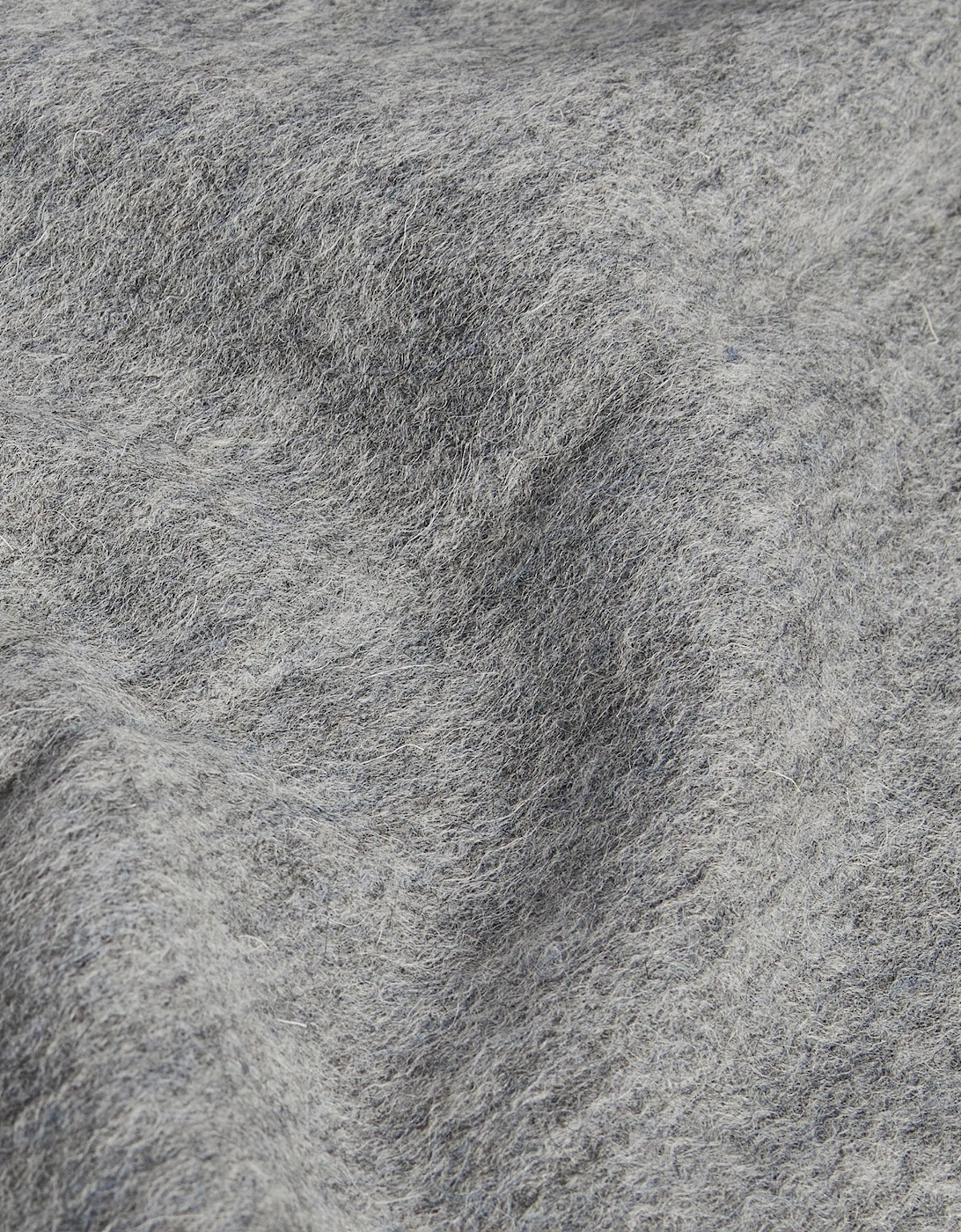 Unisex Plain Lambswool Scarf - Light Grey Marl