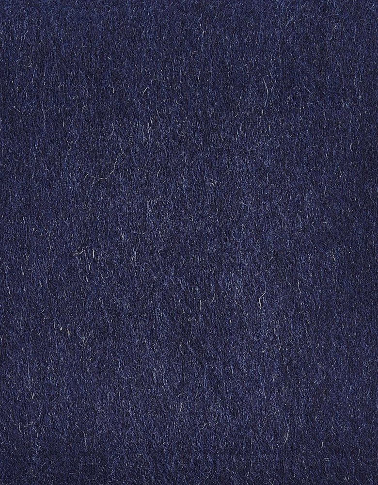 Unisex Plain Lambswool Scarf - Navy