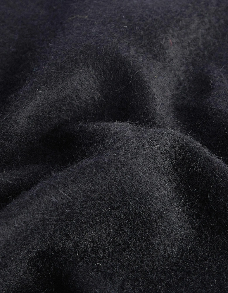 Unisex Plain Lambswool Scarf - Black