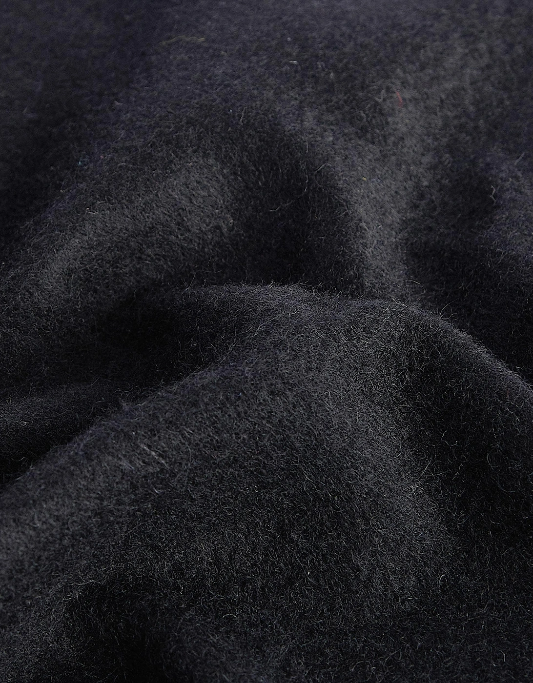 Unisex Plain Lambswool Scarf - Black