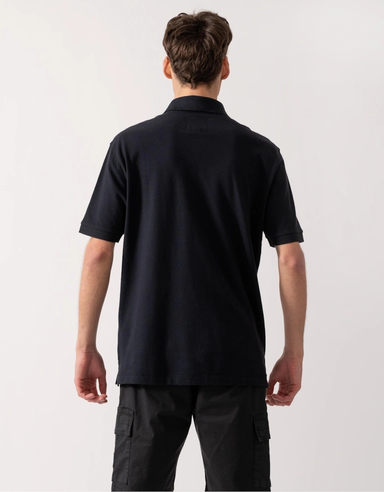 Mens Embroidered A|X Monogram Short Sleeve Polo Shirt