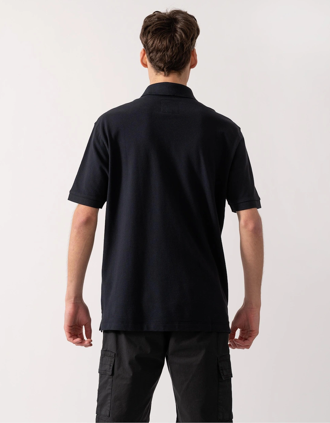 Mens Embroidered A|X Monogram Short Sleeve Polo Shirt