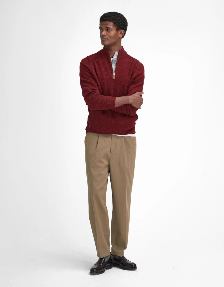 Talder Mens Half Zip Knitted Jumper