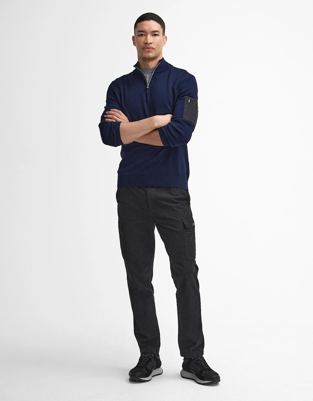 Blades Mens Cotton Half Zip Jumper