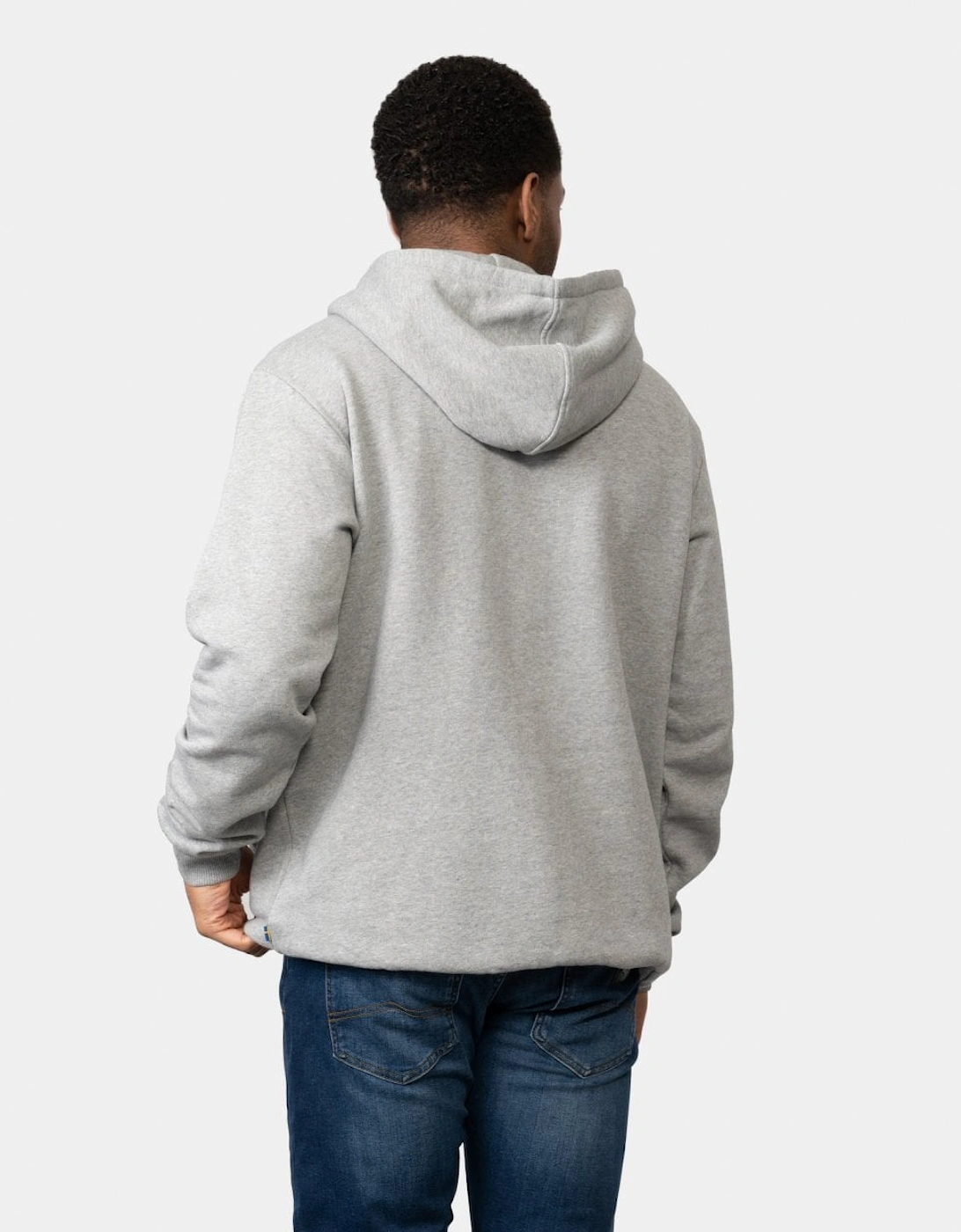 Fjallraven Logo Mens Hoodie - Grey-Melange 020-999