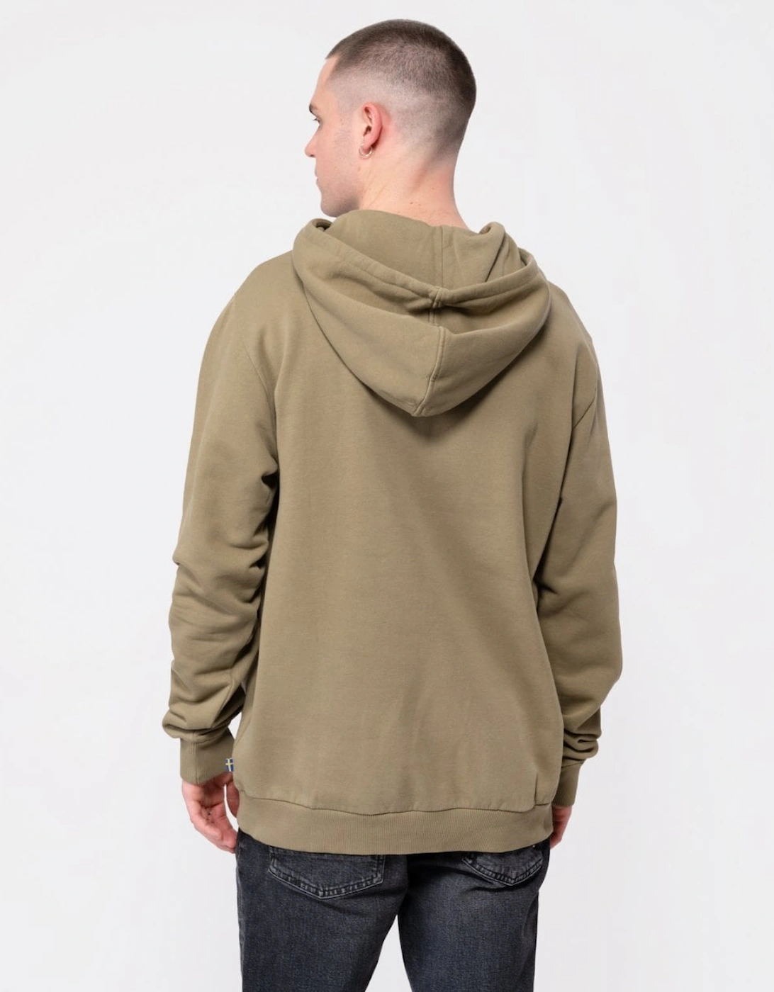Fjallraven Logo Mens Hoodie - Light Olive 622