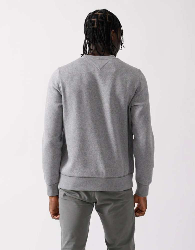 Tommy Logo Mens Sweatshirt - Medium Grey Heather