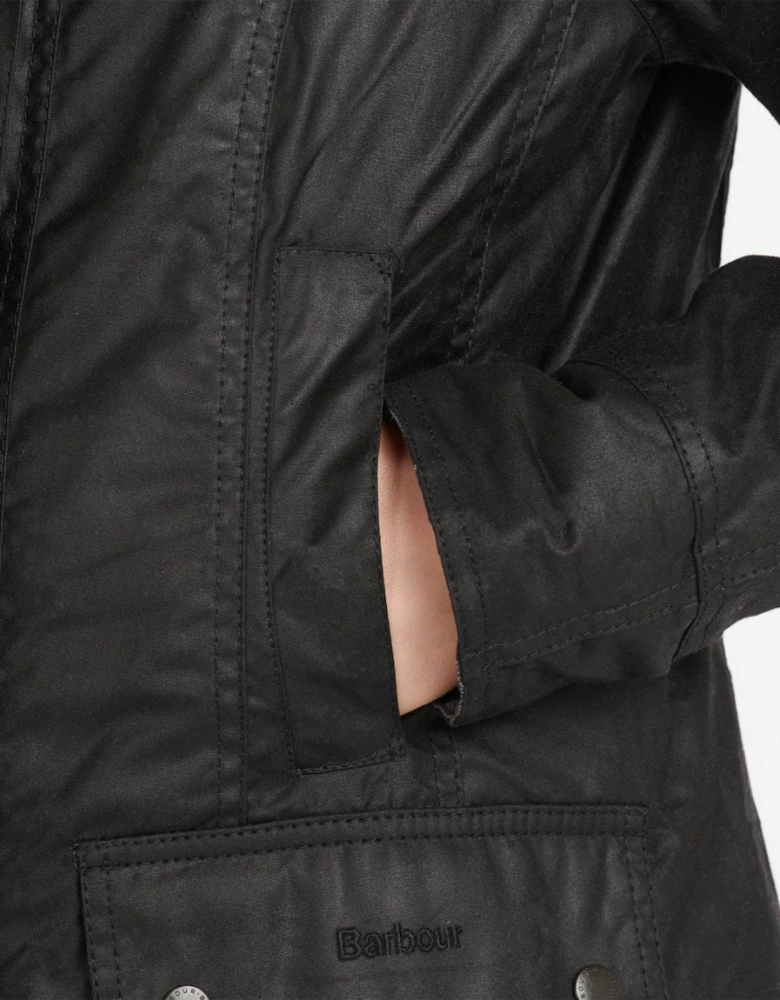 Beadnell Womens Wax Jacket - Black