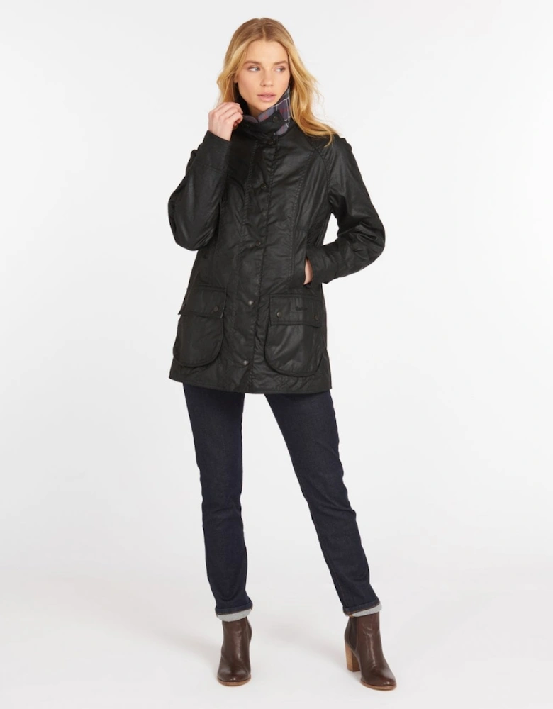 Beadnell Womens Wax Jacket - Black