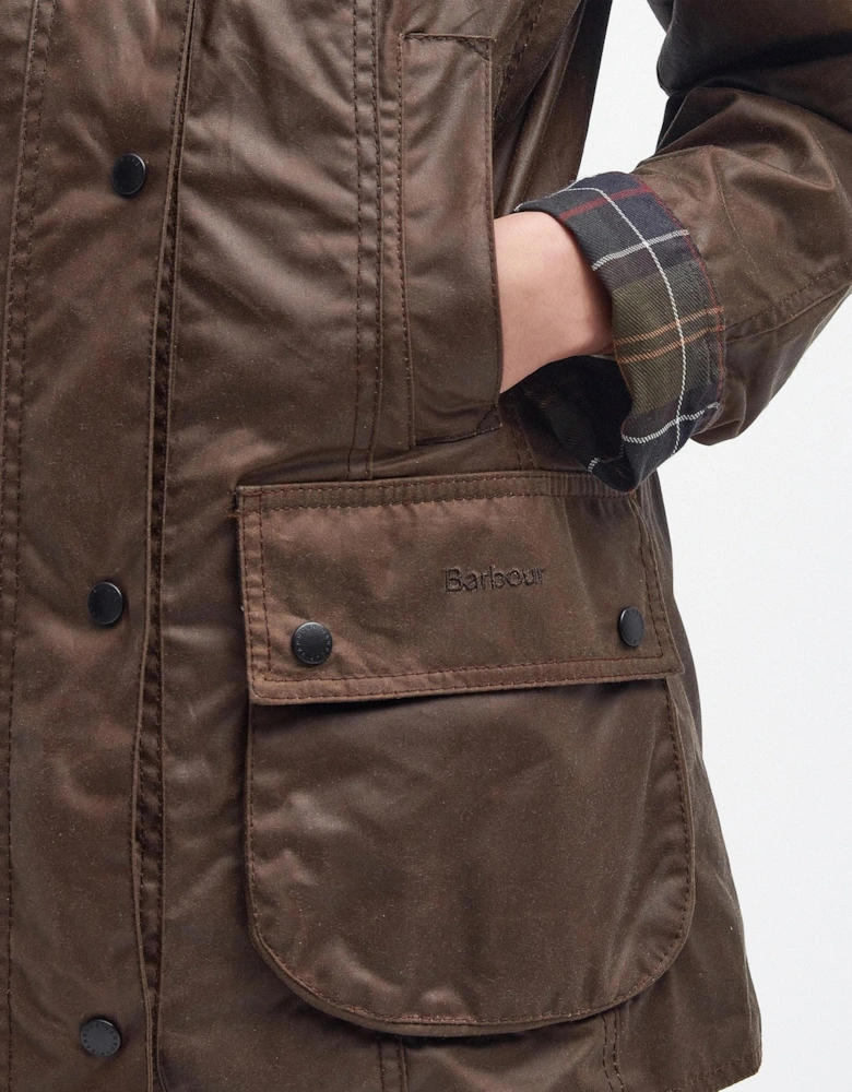 Beadnell Womens Wax Jacket - Bark