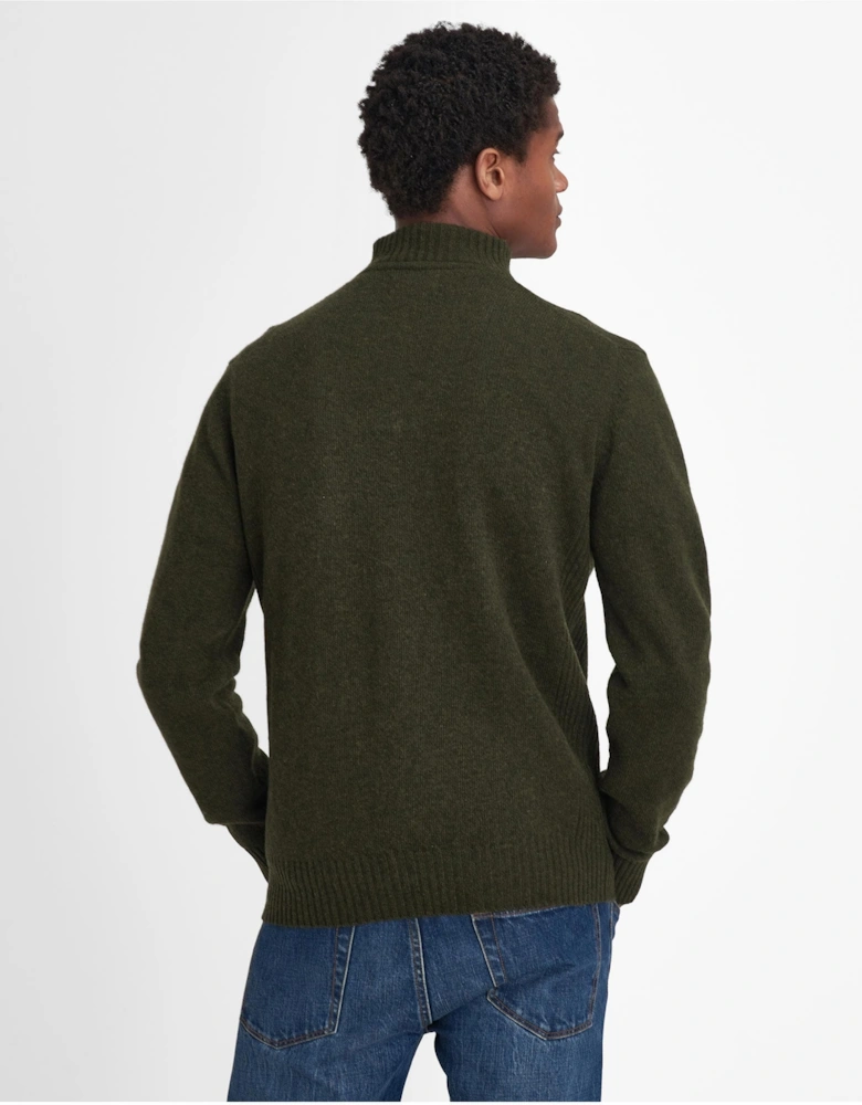 Essential Lambswool Mens Half-Zip Jumper - Seaweed