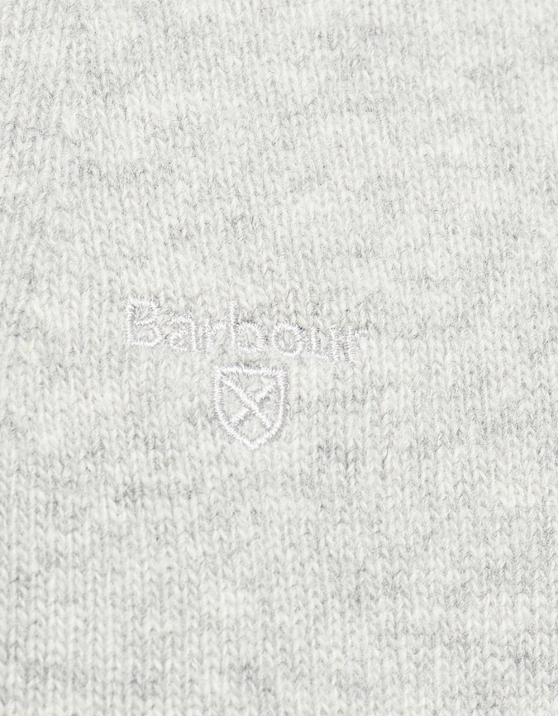 Essential Lambswool Mens Half-Zip Jumper - Light Grey Marl