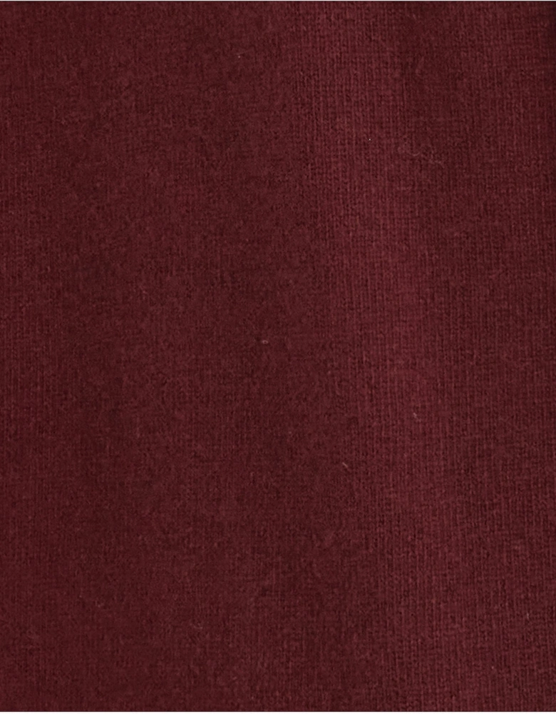Essential Lambswool Mens Half-Zip Jumper - Ruby