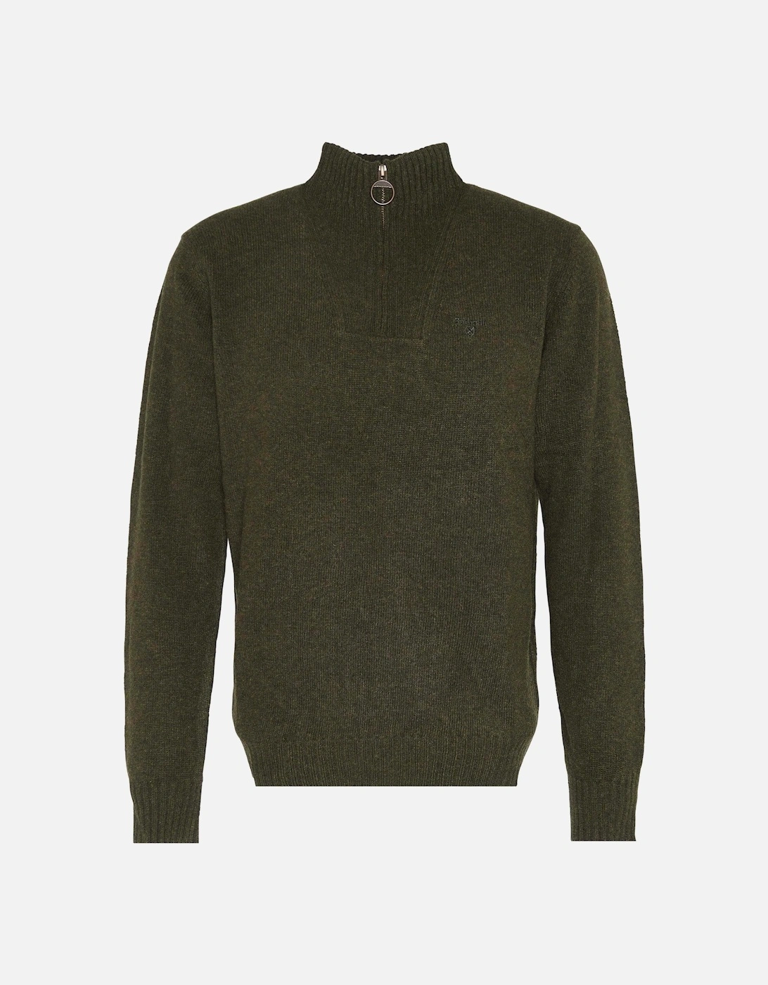 Essential Lambswool Mens Half-Zip Jumper - Seaweed