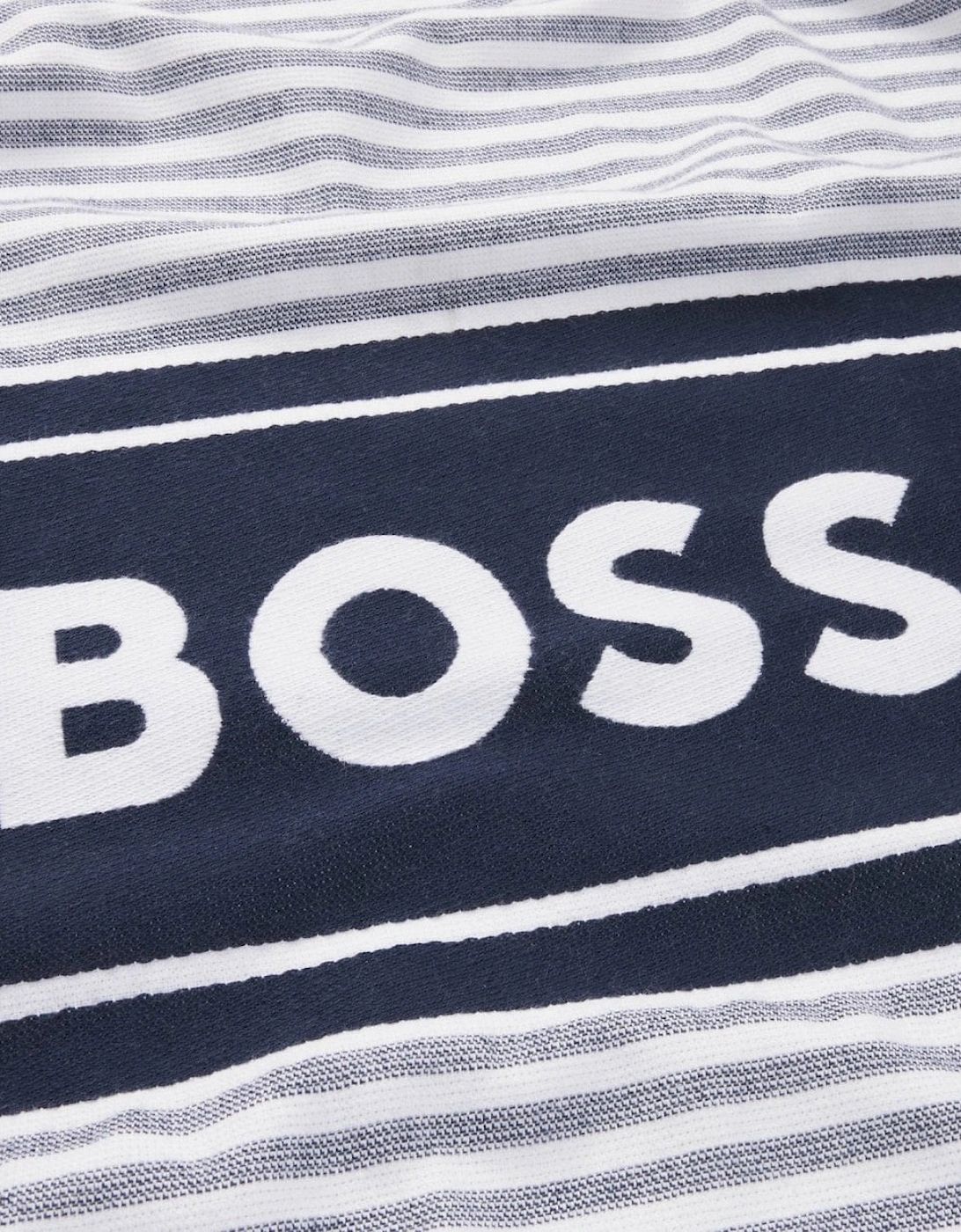 BOSS Orange Riviera Mens Striped Beach Towel
