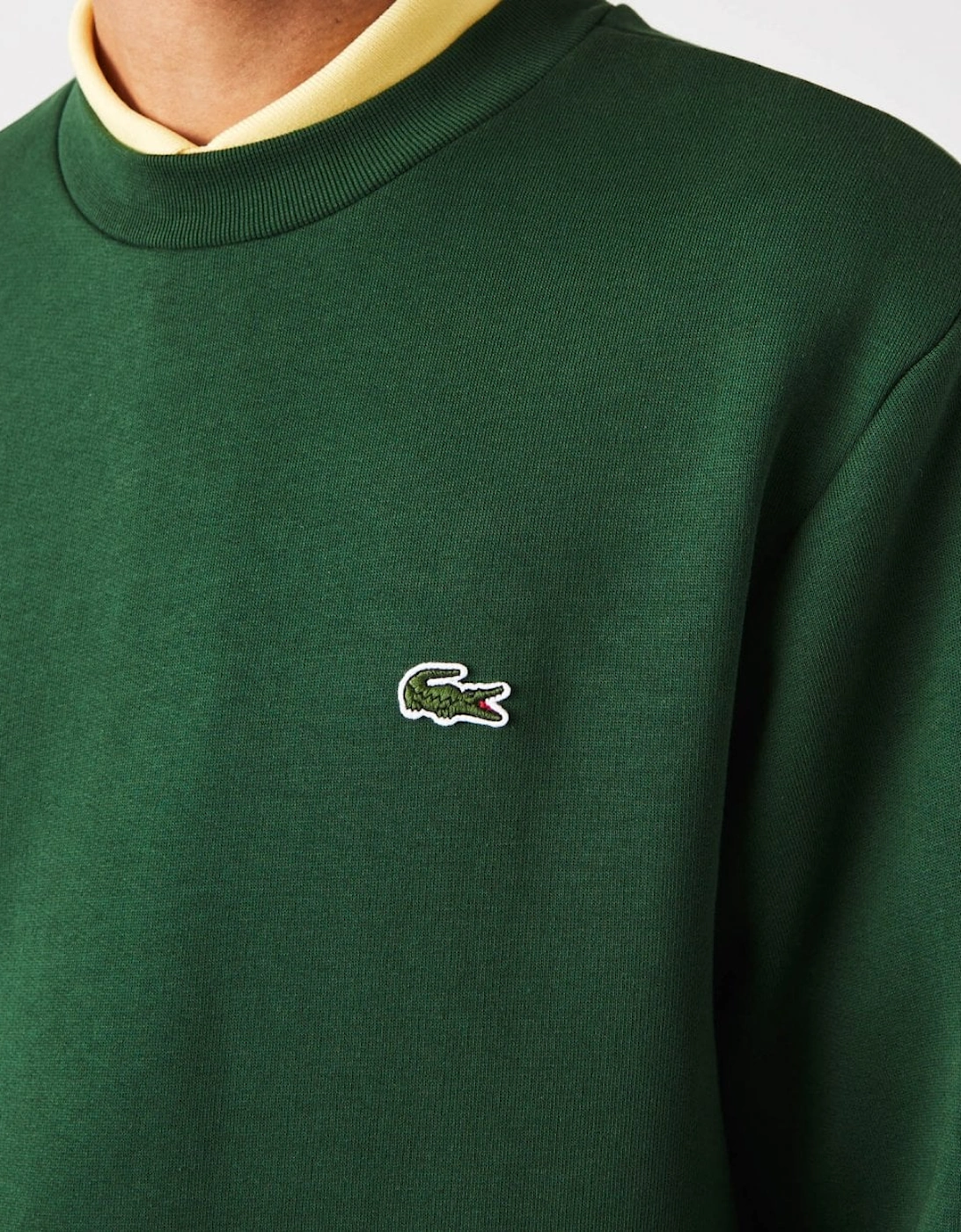 Mens Crew Neck Fleece Sweatshirt - Green 132