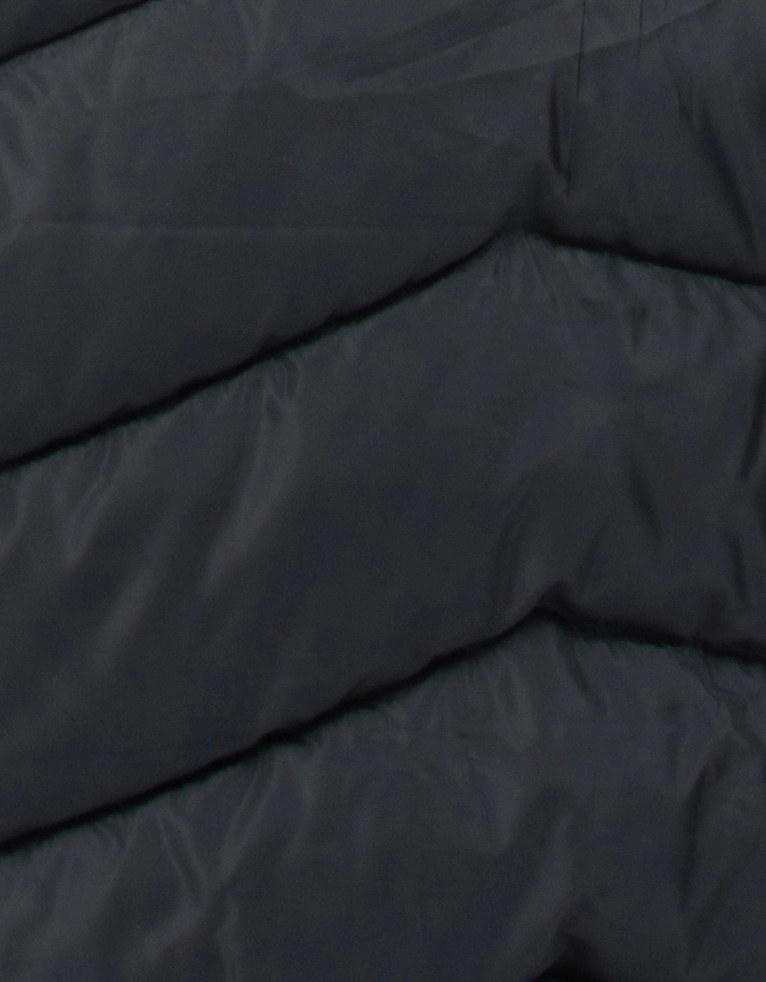 Track Line Womens Long Quilted Jacket - Black
