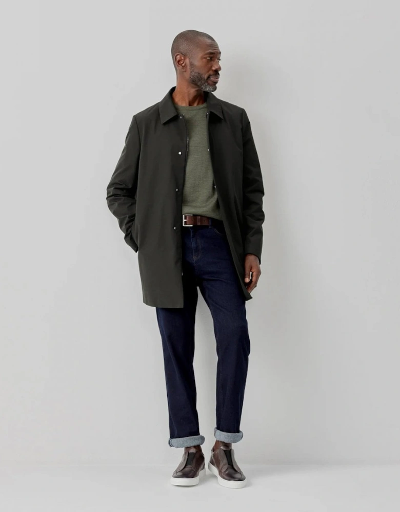 Huntingfield Mens Showerproof Cotton Mac - Khaki
