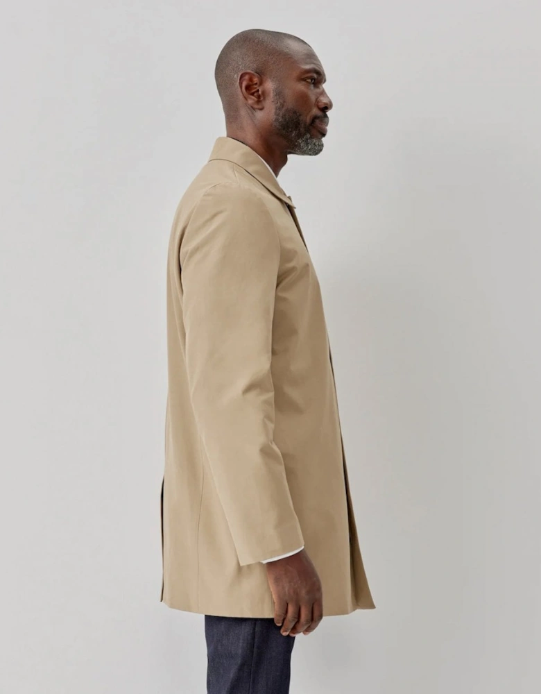 Huntingfield Mens Showerproof Cotton Mac - Stone