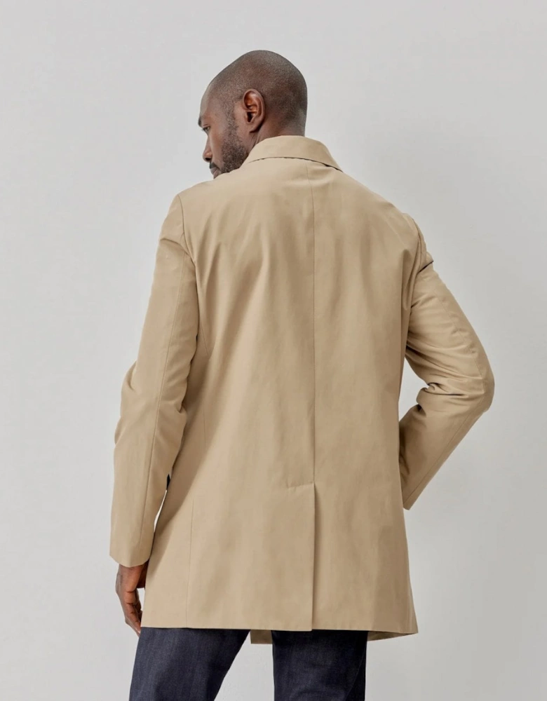 Huntingfield Mens Showerproof Cotton Mac - Stone