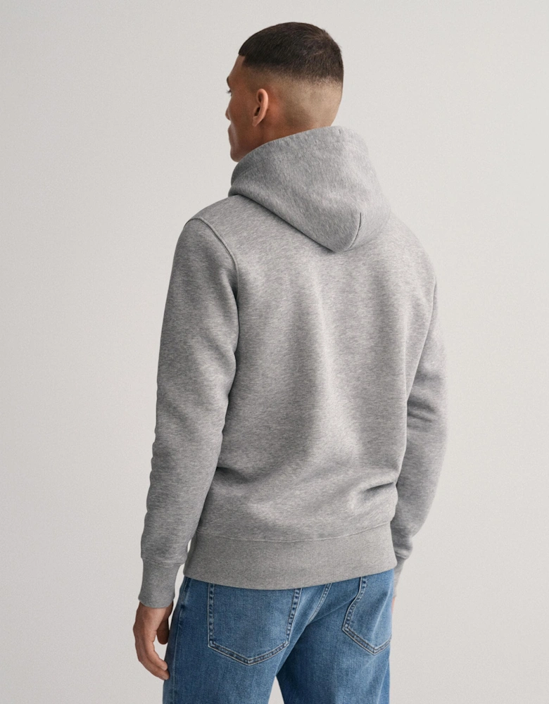 Mens Regular Fit Shield Logo Pullover Hoodie