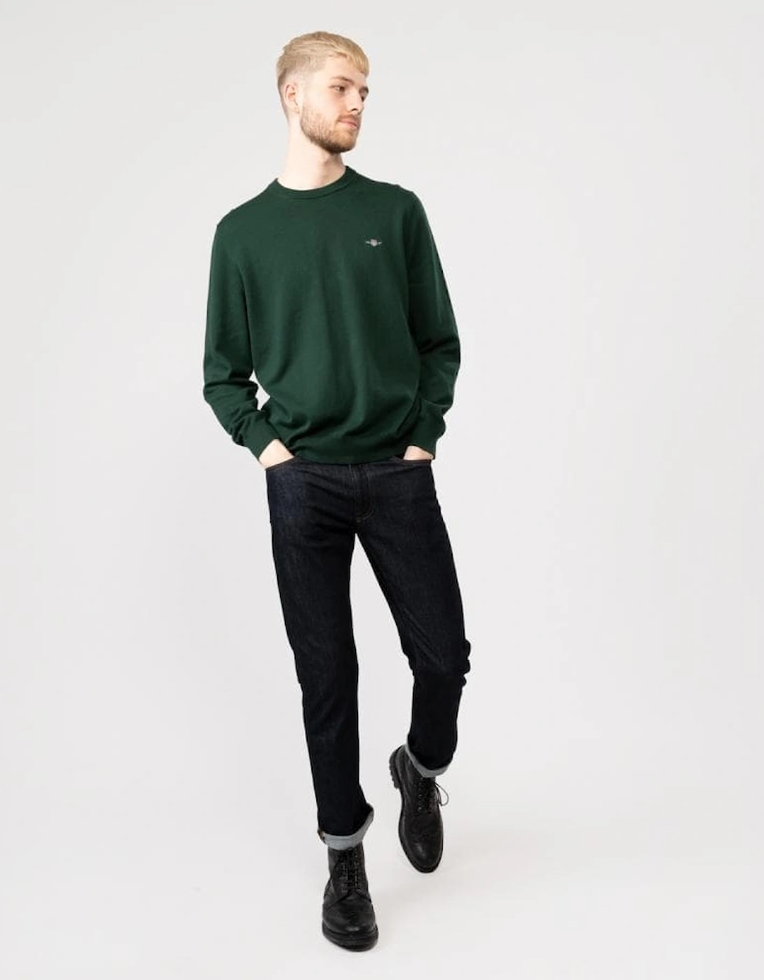 Mens Classic Cotton Crew Neck Jumper