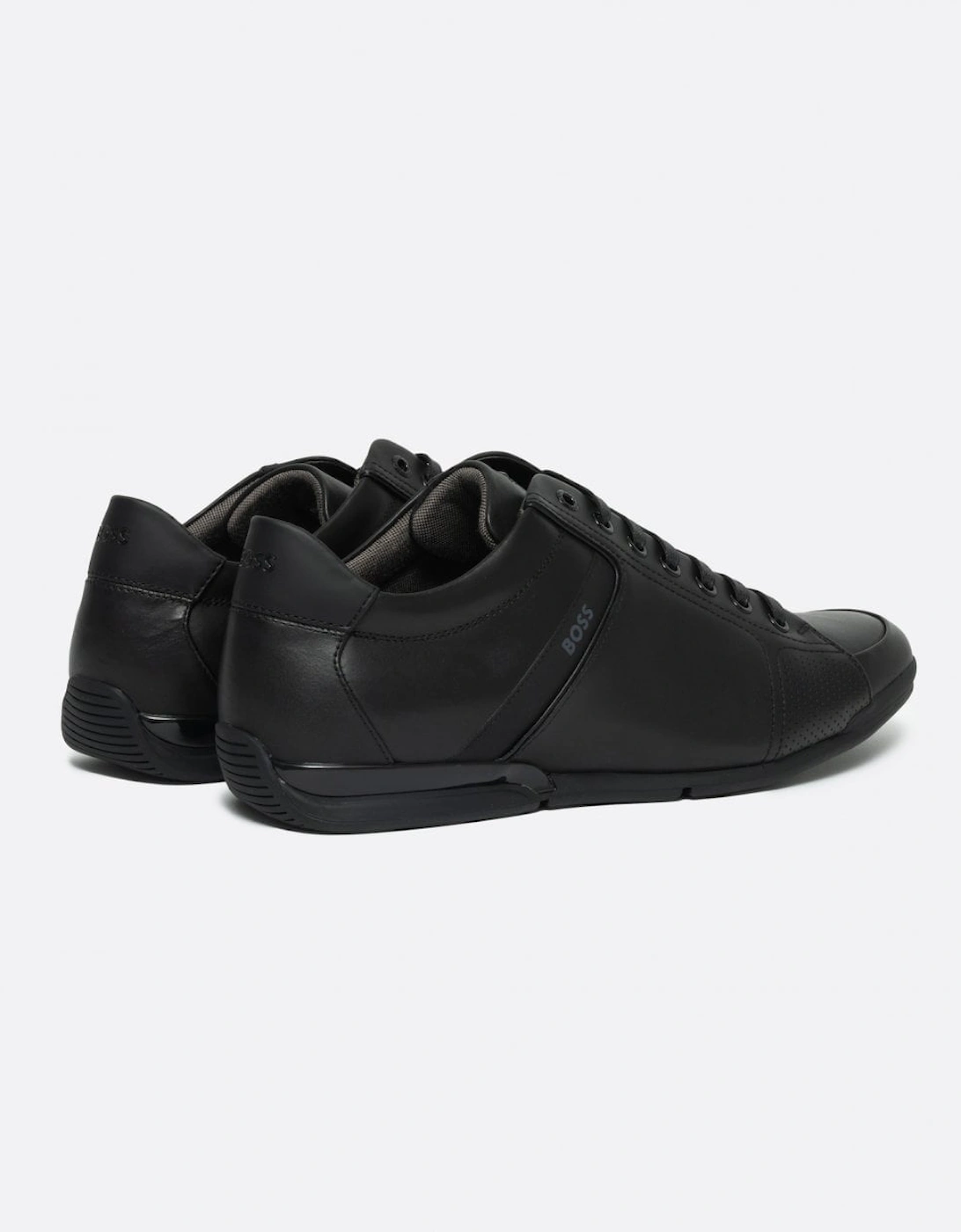 BOSS Orange Saturn Mens Low Profile Leather Trainers With Odour-Control Lining NOS