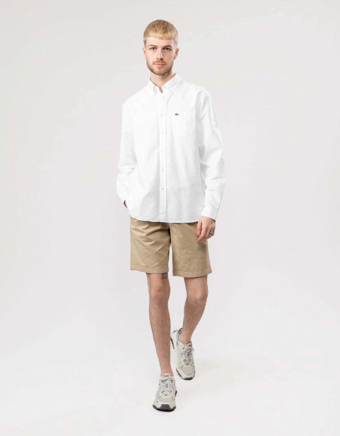 Mens Casual Long Sleeve Woven Shirt
