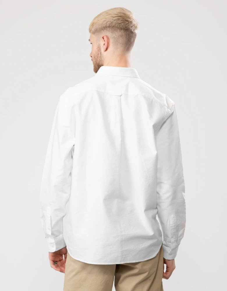 Mens Casual Long Sleeve Woven Shirt