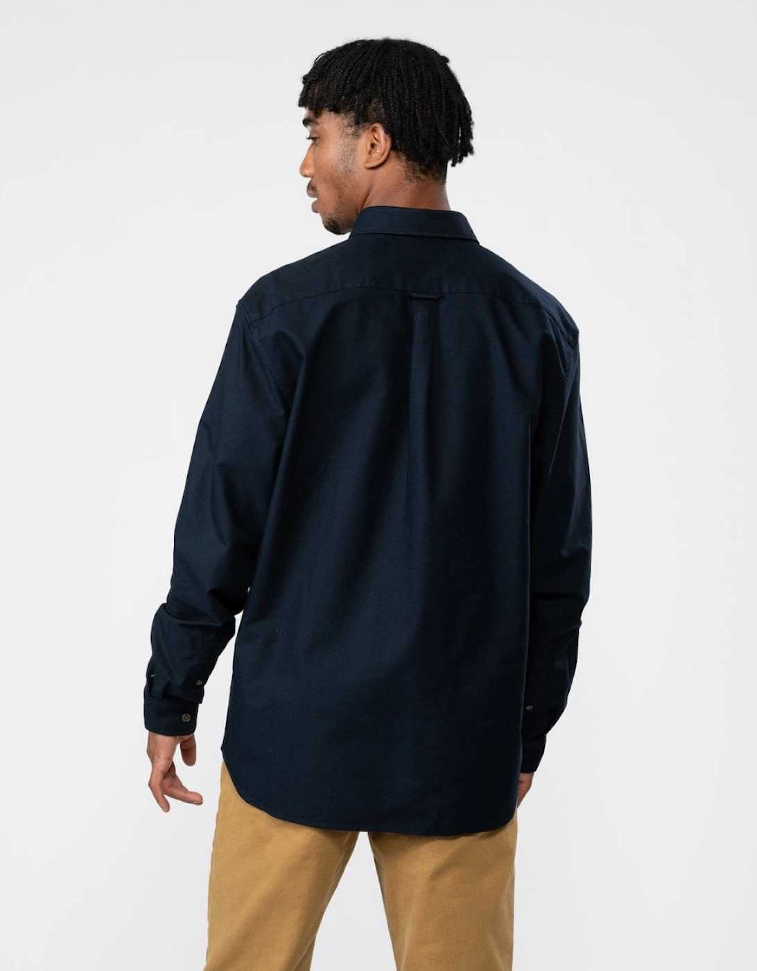 Mens Casual Long Sleeve Woven Shirt