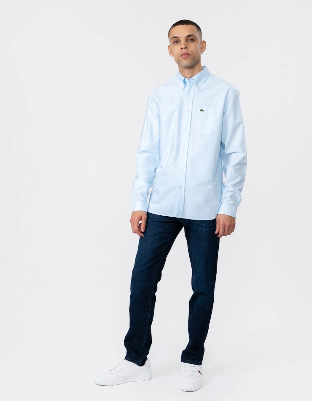 Mens Casual Long Sleeve Woven Shirt