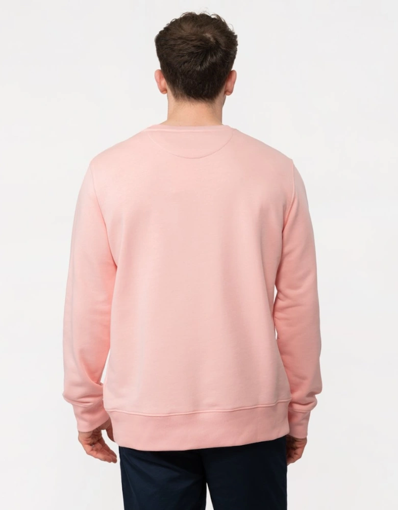 Mens Regular Fit Shield Logo Crew Neck Sweatshirt - 671 Bubblegum Pink