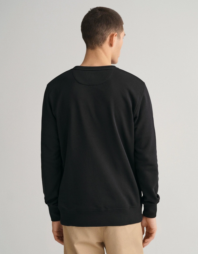 Mens Regular Fit Shield Logo Crew Neck Sweatshirt