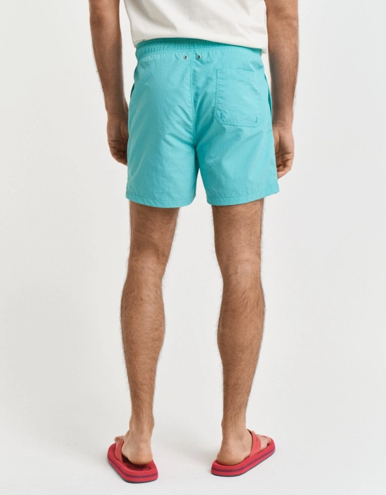 Mens Swim Shorts with Embroidered Shield Logo