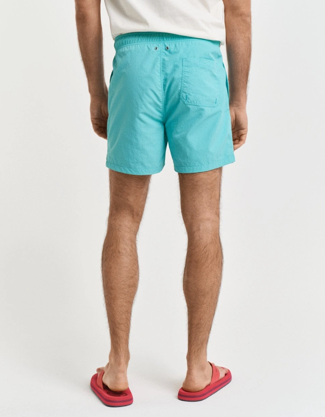 Mens Swim Shorts with Embroidered Shield Logo