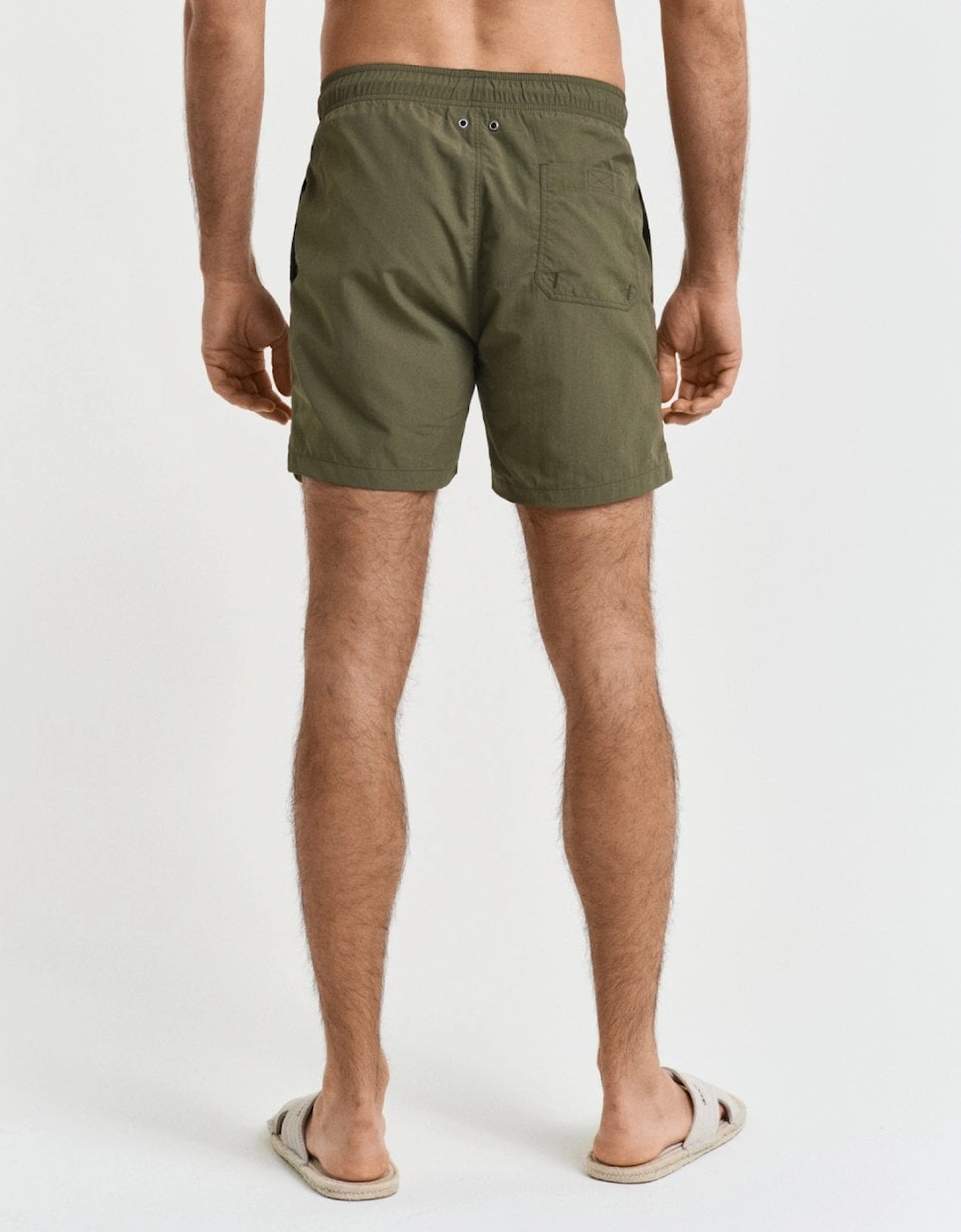 Mens Swim Shorts with Embroidered Shield Logo