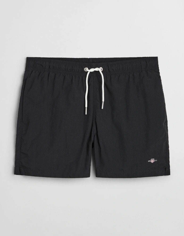 Mens Swim Shorts with Embroidered Shield Logo