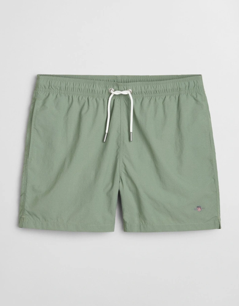 Mens Swim Shorts with Embroidered Shield Logo